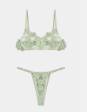 Completino sexy verde chiaro floreale